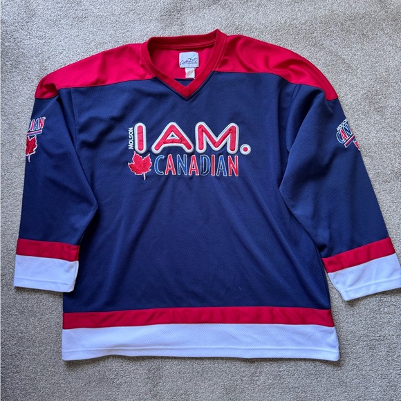 VTG Molson Canadian Hockey Jersey Size XL I Am Canadian - Picture 6 of 7